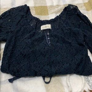 Abercrombie & Fitch long sleeve lace blouse